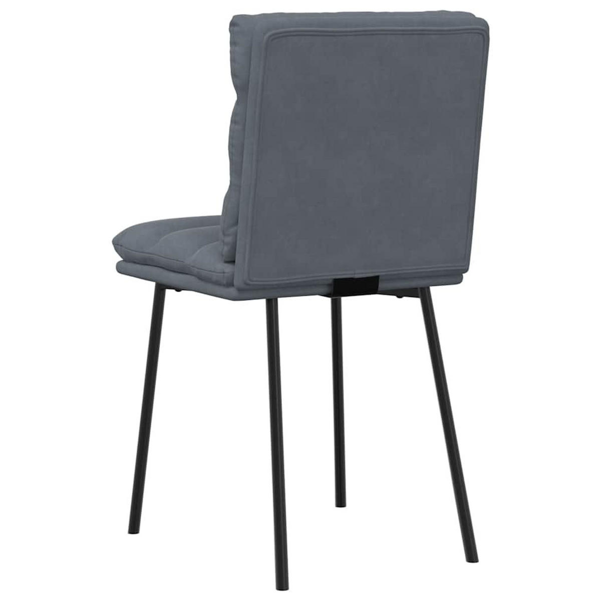 ESSZIMMERSTÜHLE 2 Stk. Dunkelgrau Samt 45*54*83cm - Dunkelgrau, Metall (45/83/54cm) - ZMH