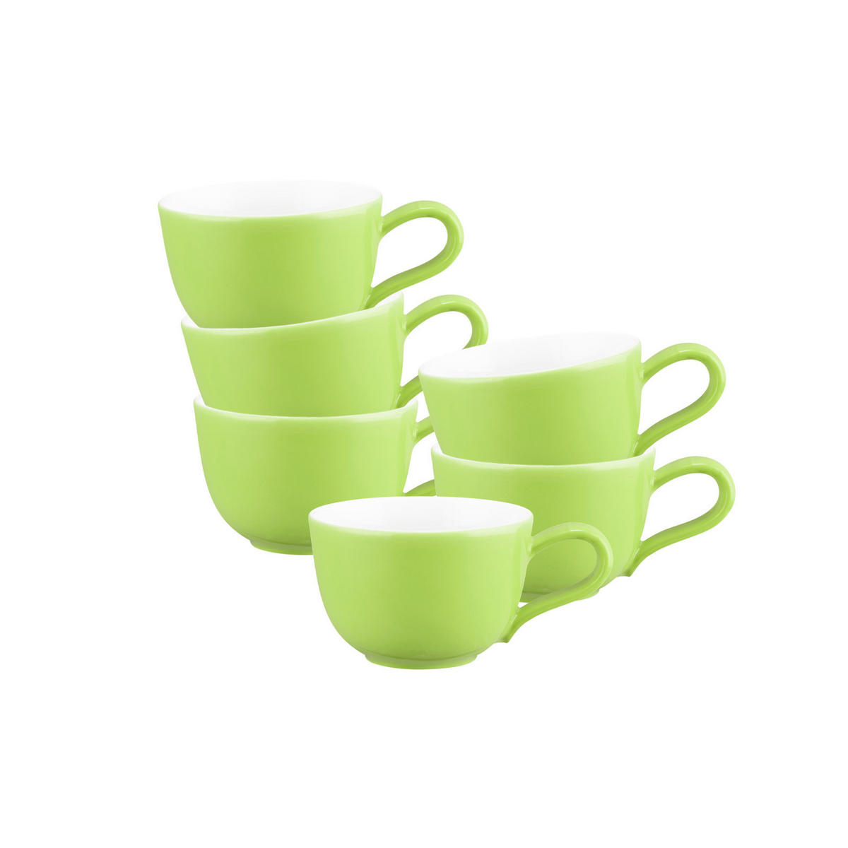 ESPRESSOTASSEN Liberty Pure Colors Lime Green 90 ml 6er Set - Grün, Keramik (0.09L) - Seltmann Weiden
