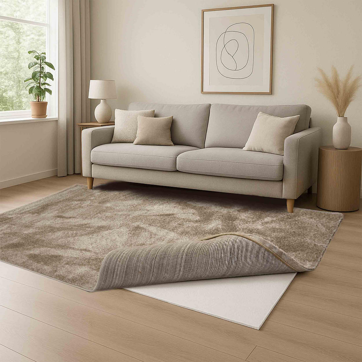 KURZFLORTEPPICH SAMMY - Creme, Textil (160/230cm) - Astra