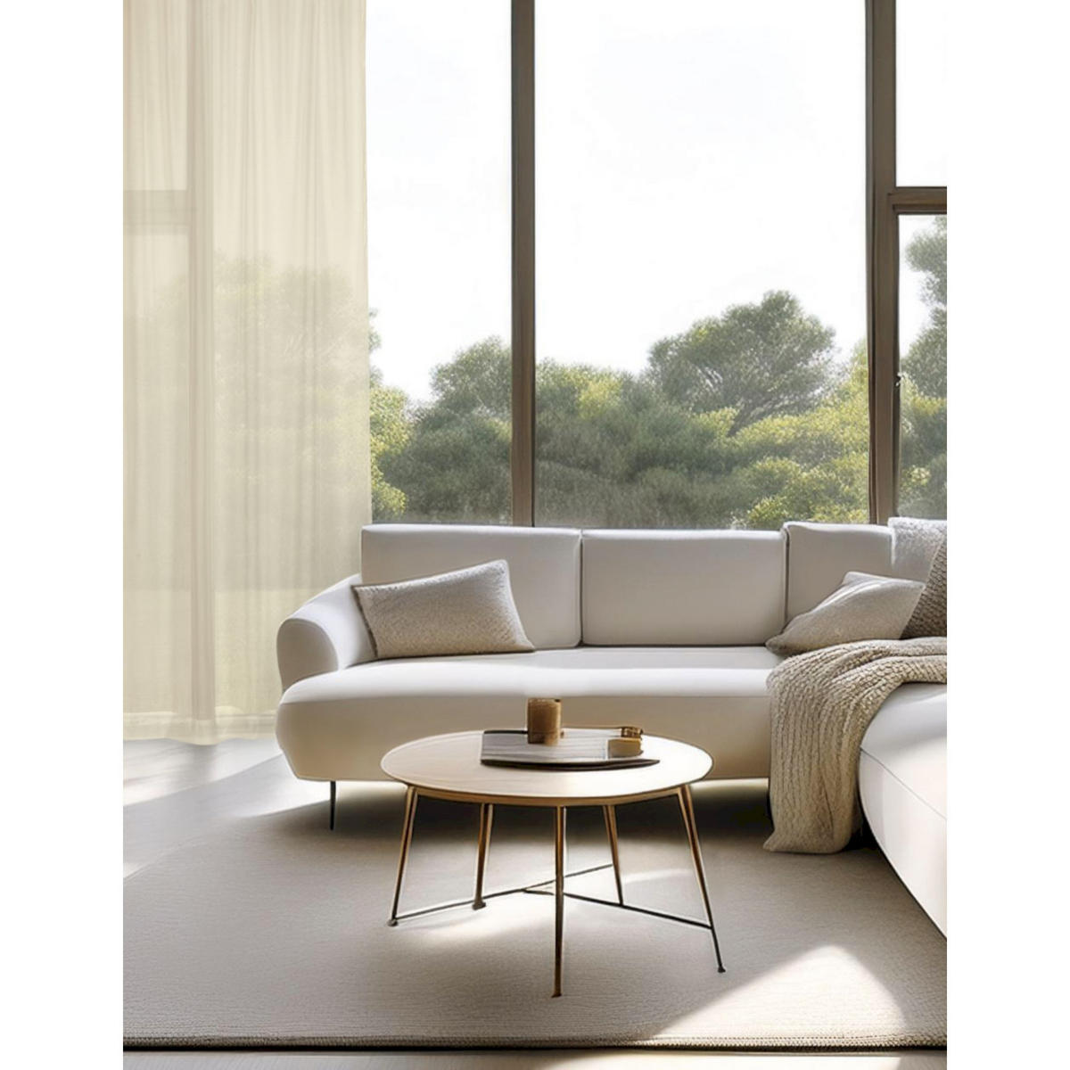 ÖSENVORHANG SOLID transparent - Beige, Textil (140/1/250cm) - Schöner Wohnen