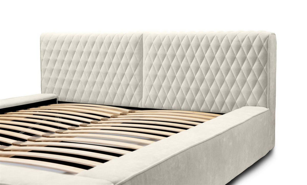 POLSTERBETT Norfolk In Ditra - Creme, Holzwerkstoff/Textil (160/200cm) - Fun Möbel