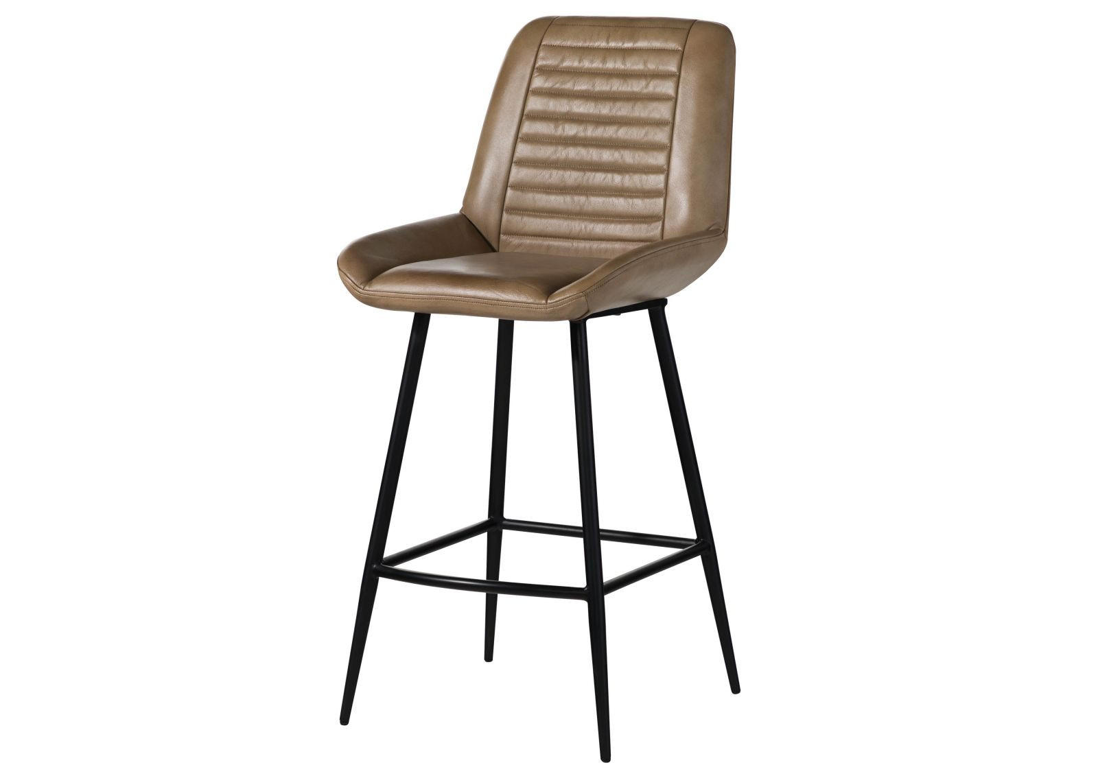 STUHL Echtleder 52 x 57 x 108 cm beige IRON LABEL #615 - Beige, Leder (52/108/57cm) - Massivmoebel24