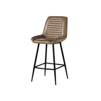 STUHL Echtleder 52 x 57 x 108 cm beige IRON LABEL #615 - Beige, Leder (52/108/57cm) - Massivmoebel24