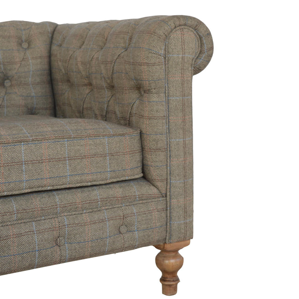 CHESTERFIELD-SOFA 2-Sitzer - Messingfarben/Braun, Holz/Metall (150/76/80cm) - Artisan Furniture