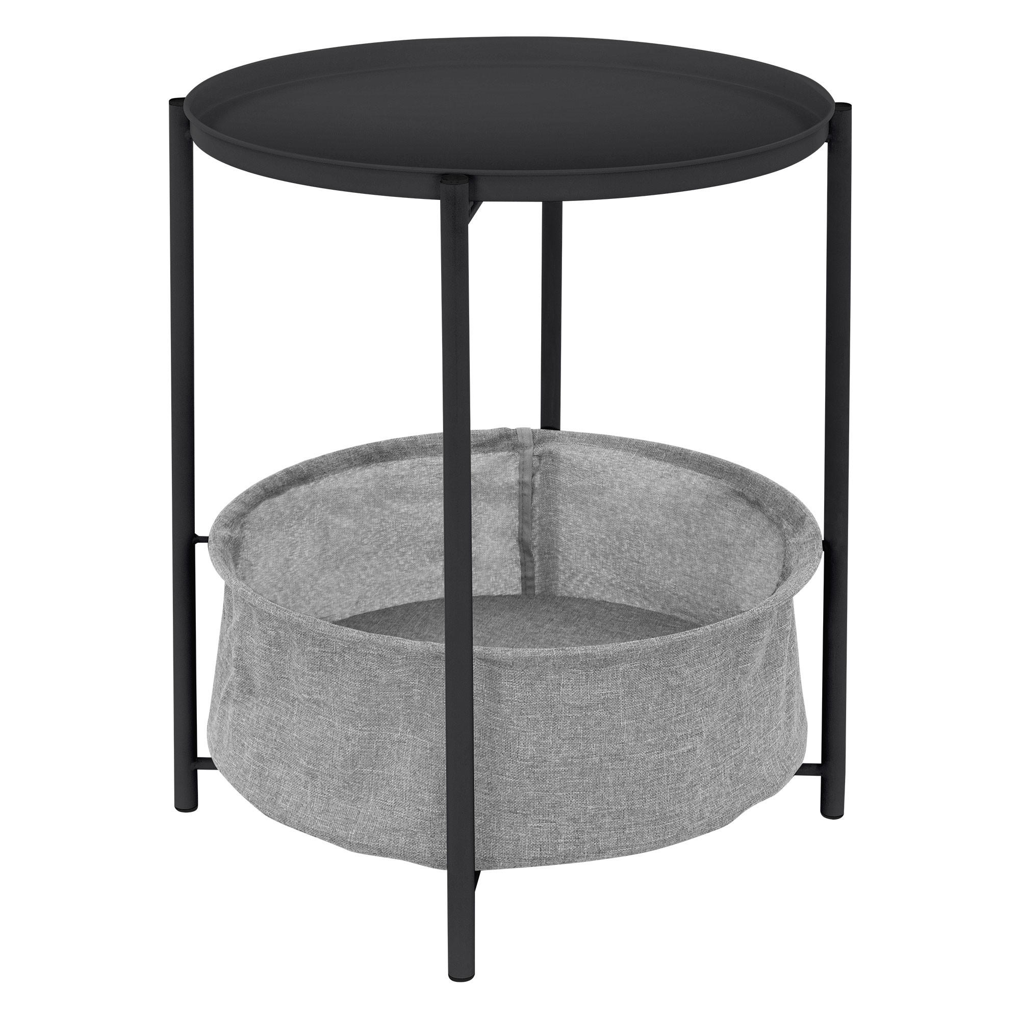 BEISTELLTISCH rund Anthrazit Ø 46/51 cm - Anthrazit, Metall (46/46/51cm) - ML-DESIGN