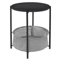 BEISTELLTISCH rund Anthrazit Ø 46/51 cm - Anthrazit, Metall (46/46/51cm) - ML-DESIGN