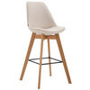 BARHOCKER Medoc, Gestell Natura, Stoff Creme - Creme/Naturfarben, Holz/Textil (48/100/56cm) - TPFLiving