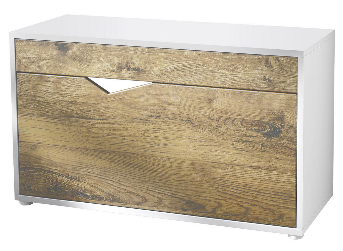 SCHUHSCHRANK Kolmio Eiche Ribbeck - Alteiche, Holzwerkstoff (85/50/33cm) - Vladon