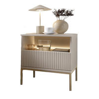 NACHTISCH mit LED Kaschmir, LINO - Kaschmir, Holzwerkstoff (54/56/39cm) - Compleo24