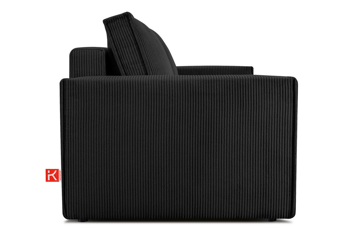 3-SITZER-SCHLAFSOFA NAPI in Pet Friendly Cord-Stoff, Schwarz - Schwarz, Textil (244/89/101cm) - KONSIMO®