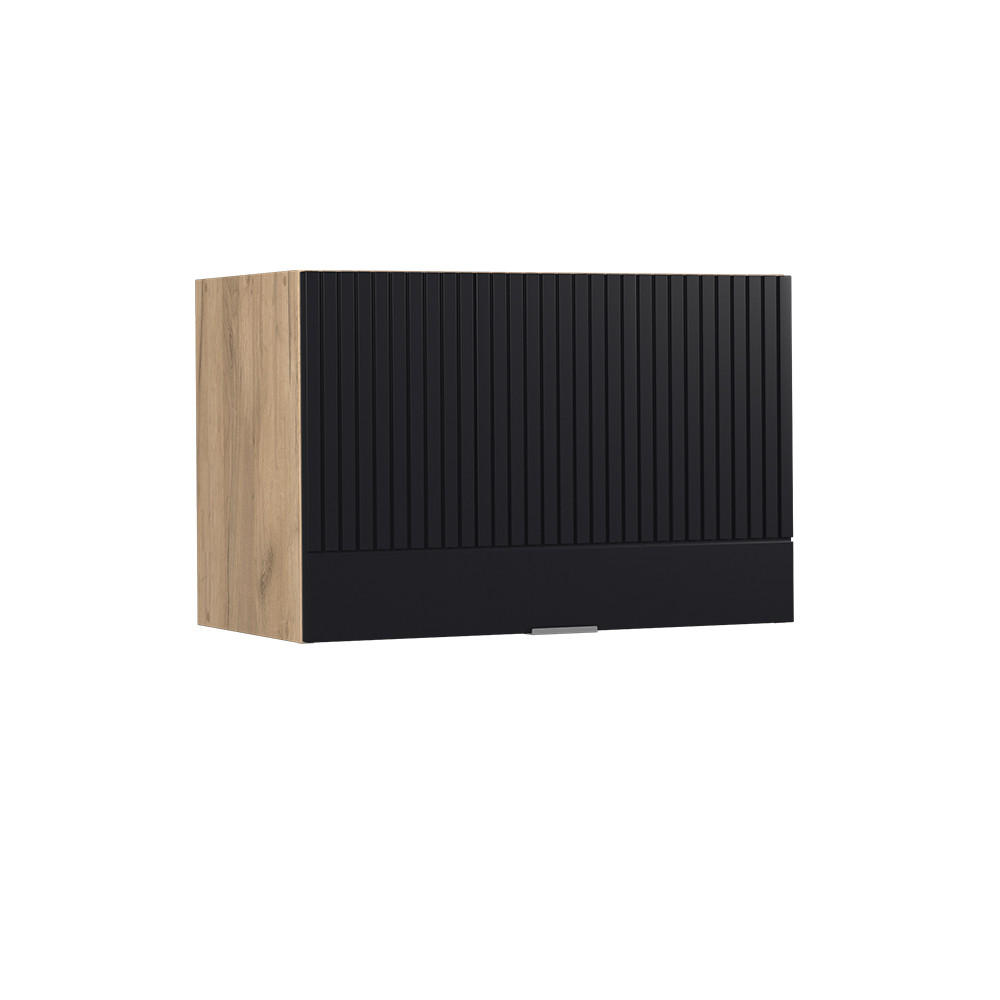 VÄGGSKÅP Fame-Line Svart randig 60 cm Platt Svart, Ekfärgad 40/60/34.1 cm