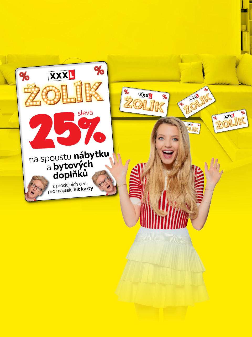 25 % sleva na spoustu nábytku a bytových doplňků