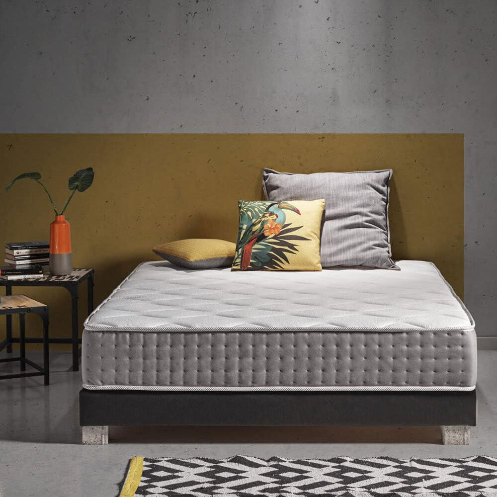 MATRATZE 200x200 Selbstkühlung H2/H3 19 cm - Weiß, Textil (200/200cm) - Simpur