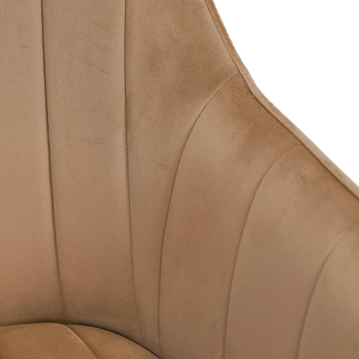 STUHL PIANO drehbar gepolsterter mit Steppung - beige - Velour - Beige/Schwarz, Textil/Metall (59/88/61cm) - NEW HOME