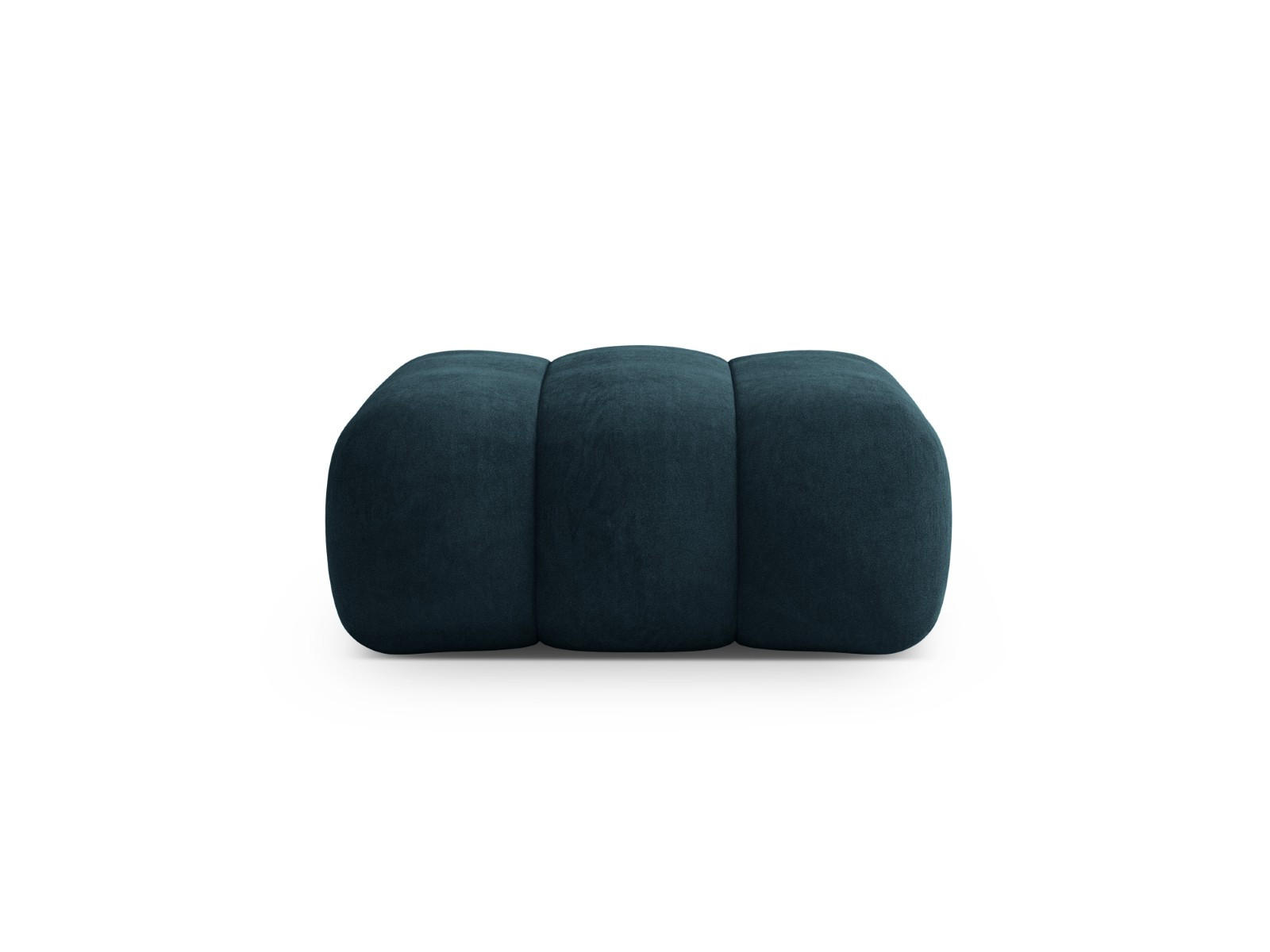 POUF Koge aus Samt petrol - Petrol, Textil (95/40/95cm) - Cosmopolitan Design