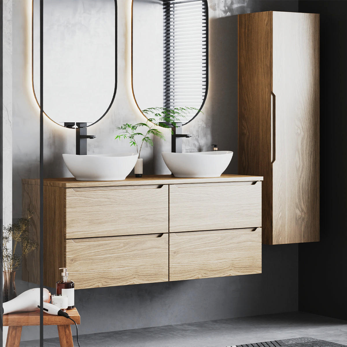 DONJI ELEMENT ZA UMIVAONIK 120.6cm Viggo Drvo - smeđa, drvni materijal (120.6/52.2/46.5cm) - Petits-meubles