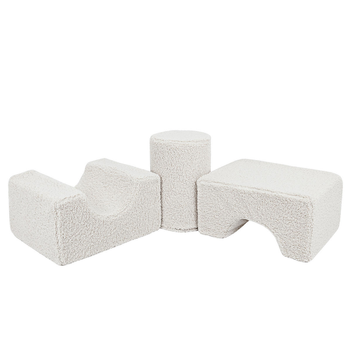 SCHAUMSTOFF-BAUSTEINE für Kinder, Shape, Bearly, Cremig - Creme, Textil (45/30/55cm) - MeowBaby