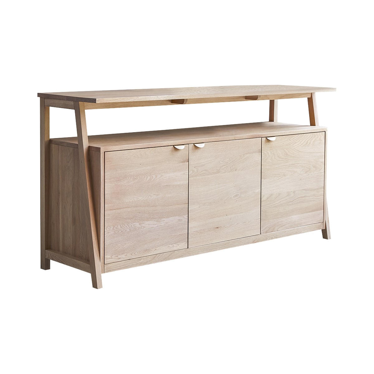 SIDEBOARD Pola Natur aus Eiche - Naturfarben, Holz (165/85/47cm) - Tikamoon