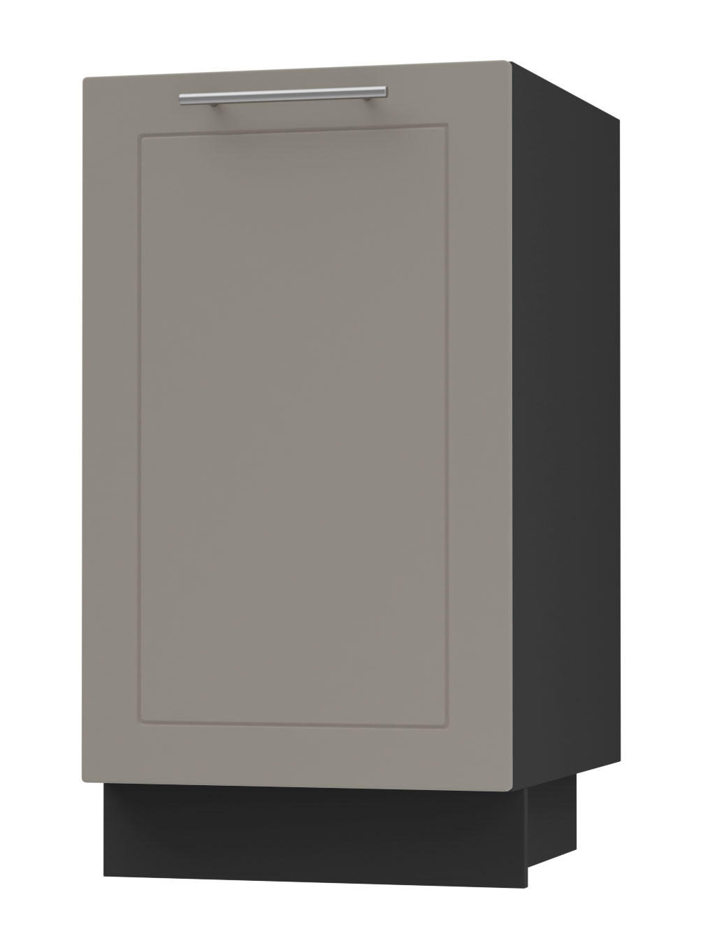 KÜCHENUNTERSCHRANK Kvantum D1D/45 Beige Matt / Schwarz Matt 45 / 50 / 82cm - Beige/Schwarz, Holz/Holzwerkstoff (45/82/50cm) - Feldmann-Wohnen
