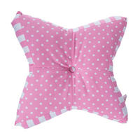 BODENKISSEN Stern, rosa Punkte & Streifen 70/48/7 cm - Rosa, Textil (70/48/7cm) - Homescapes