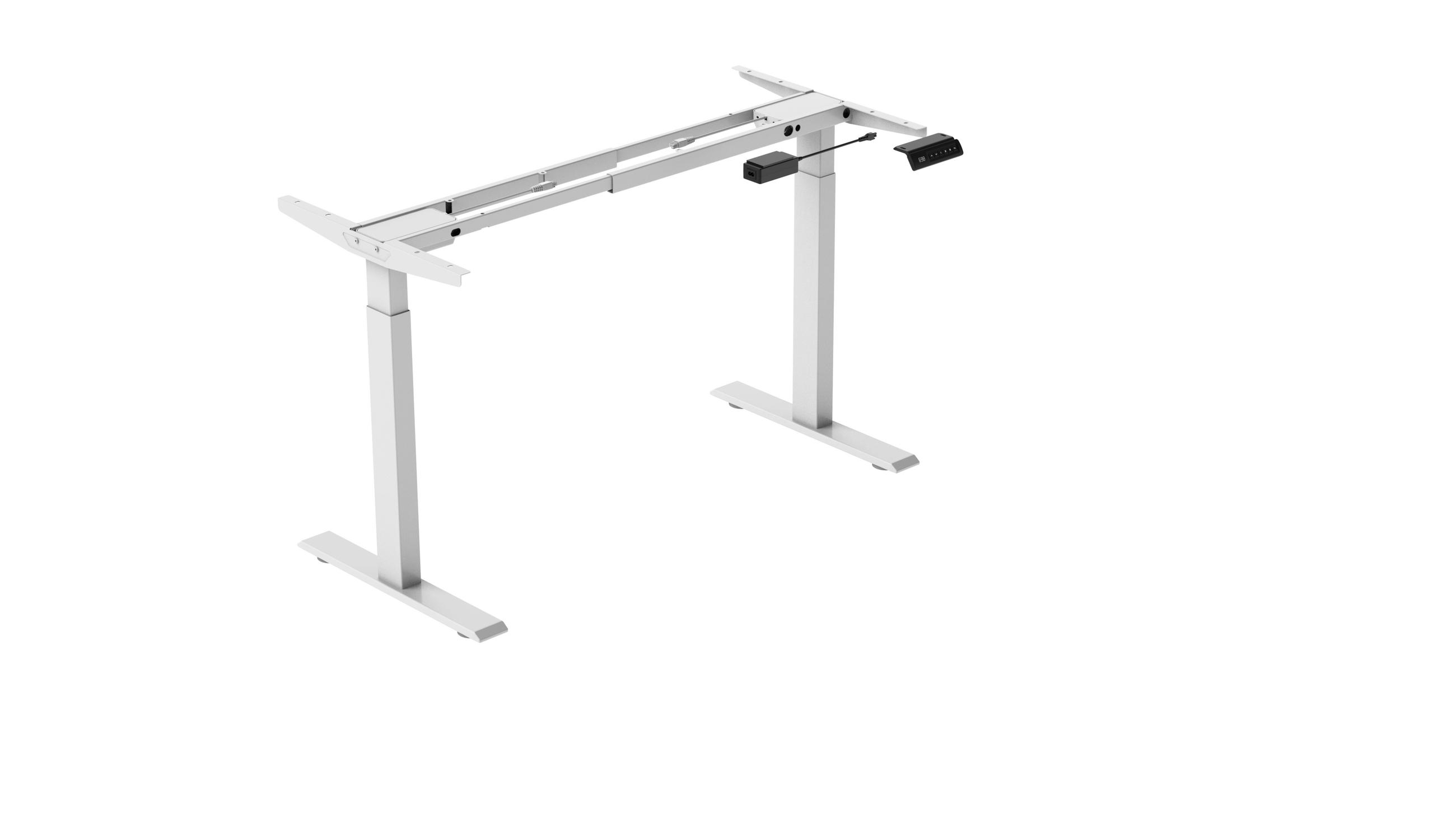 TISCHGESTELL DE-37153 elektrisch höhenverstellbar mit 4 Speicherplätzen Schwarz - Weiß, Metall (150/57.5/119cm) - ComfortXL