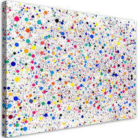 LEINWANDBILD Bunte Punkte Abstraktion 120x80cm - Multicolor, Textil (120/80cm) - Feeby