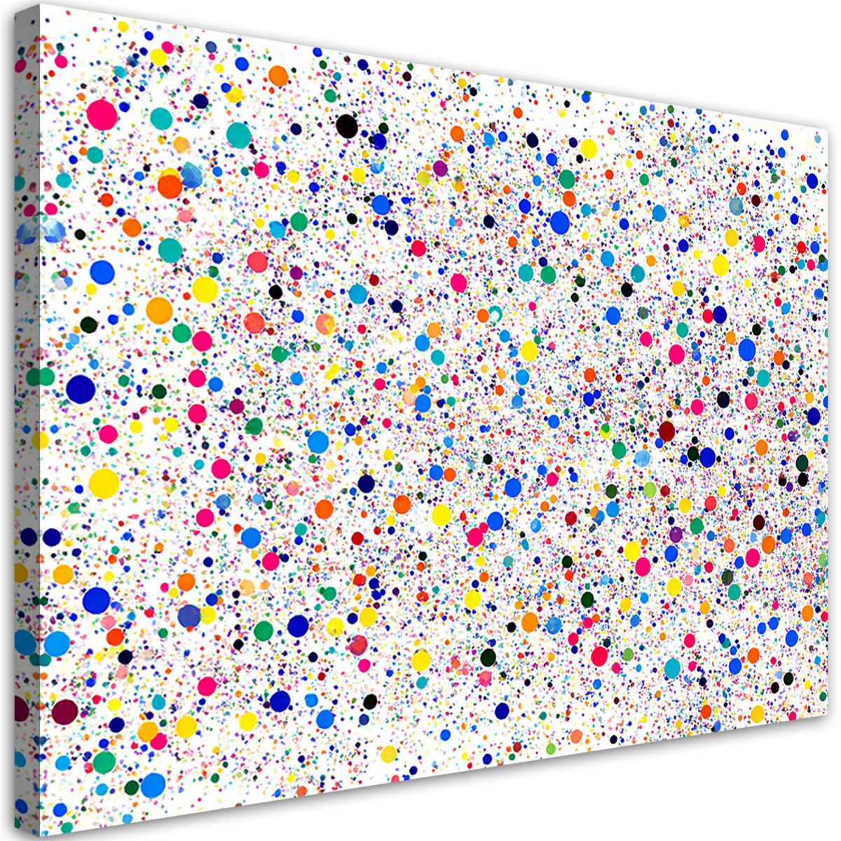 LEINWANDBILD Bunte Punkte Abstraktion 120x80cm - Multicolor, Textil (120/80cm) - Feeby