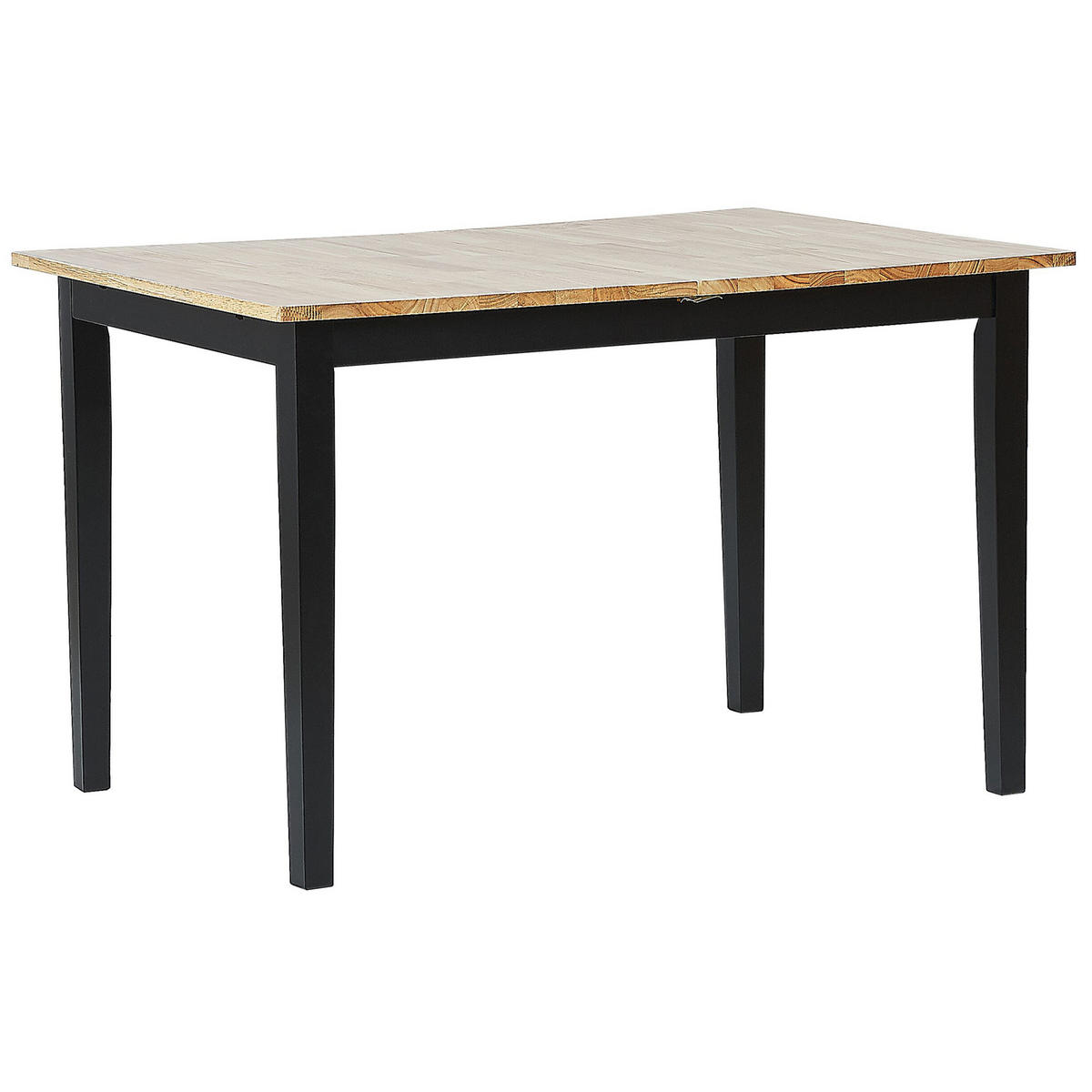 ESSTISCH 120-150/80/74 cm Hellbraun, Schwarz Rechteckig Houston - Hellbraun, Holz (150/80/74cm) - Beliani