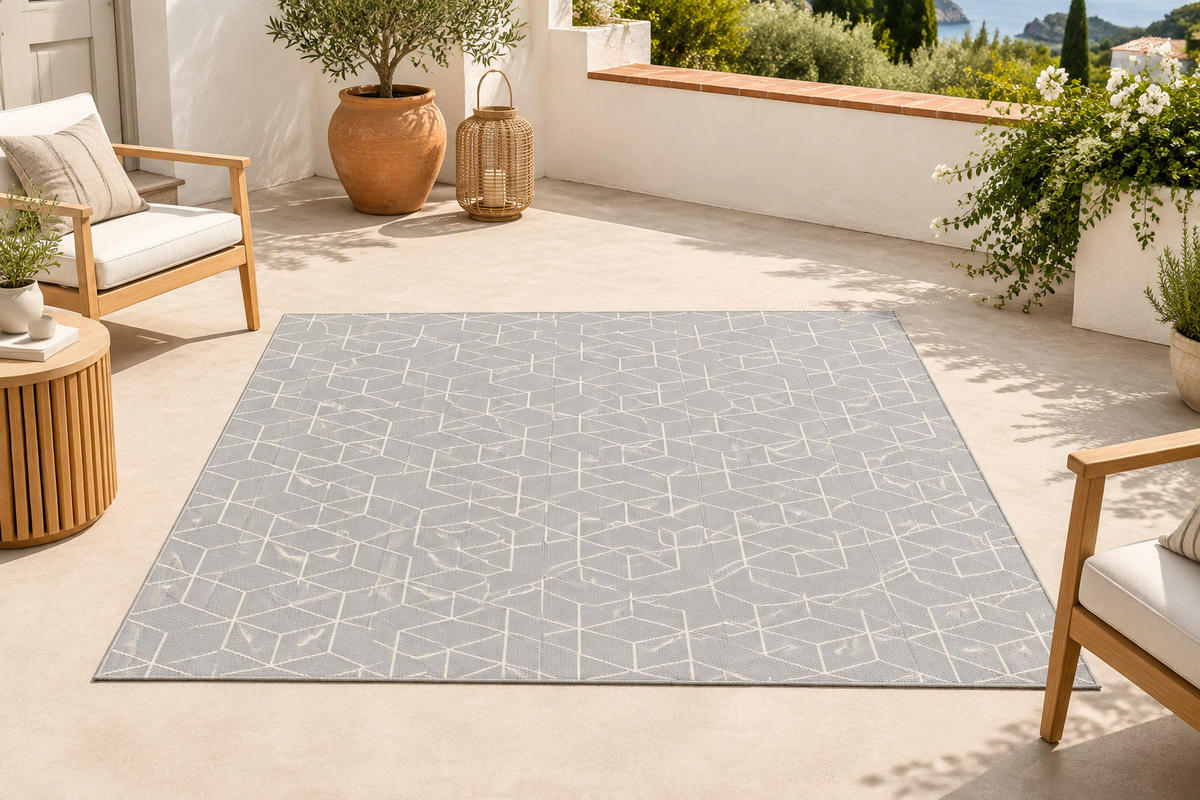 TEPPICH für Innen- und Außenbereiche grau - Grau, Textil (120/170cm) - AFK Living