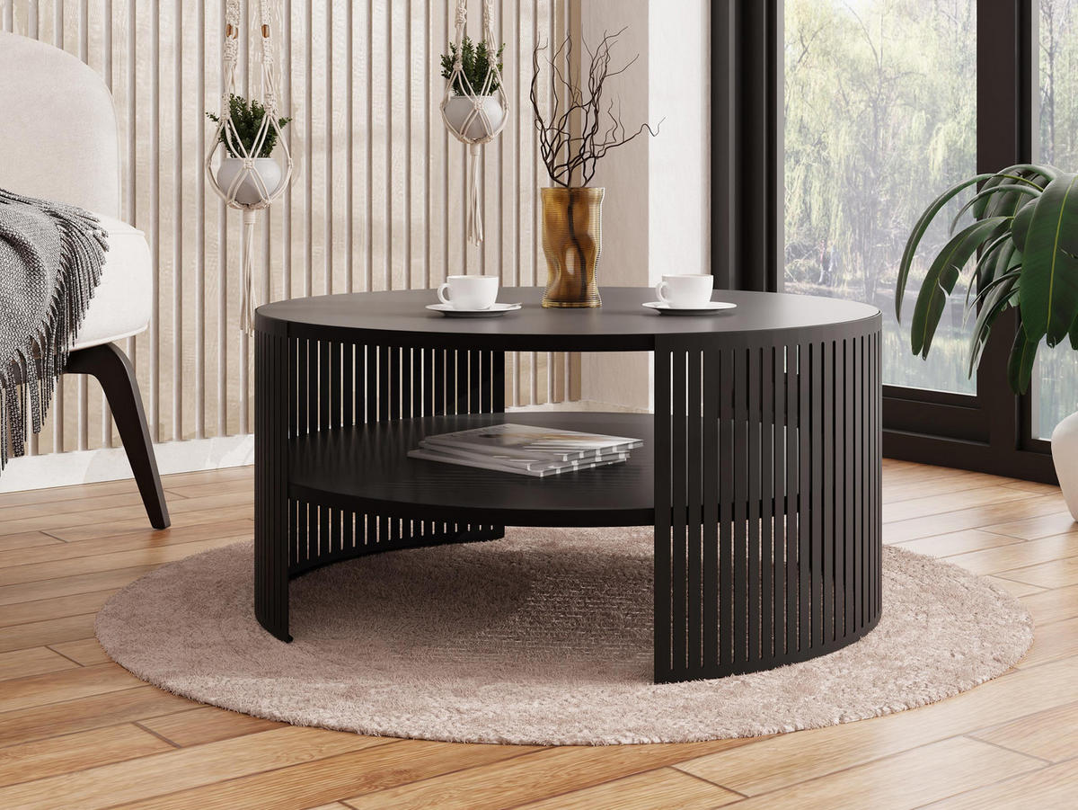 COUCHTISCH Fikoli - Schwarz, Holzwerkstoff/Metall (75/75/40cm) - MIRJAN24