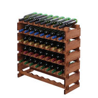 WEINREGAL VINOTECA FLEX PRO HxBxT 79x84x28cm 48 Flaschen auf 6 Ebenen Braun geölt - Braun, Holz (84/79/28cm) - PROREGAL