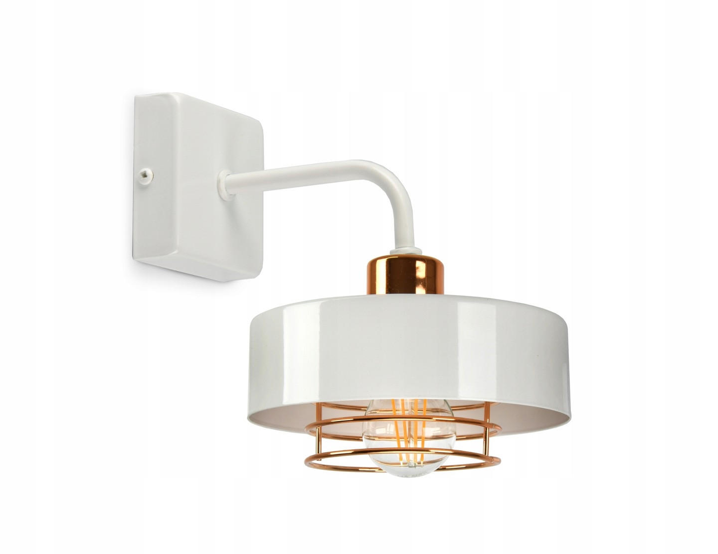 WANDLEUCHTE EDISON - Goldfarben/Weiß, Metall (23/23/20cm) - kiki design