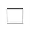 KONSOLENTISCH Well 80 Schwarz, Goldene Beine - Chromfarben/Schwarz, Holzwerkstoff/Metall (25/80/80cm) - Bettso
