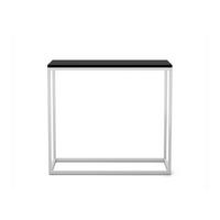KONSOLENTISCH Well 80 Schwarz, Goldene Beine - Chromfarben/Schwarz, Holzwerkstoff/Metall (25/80/80cm) - Bettso