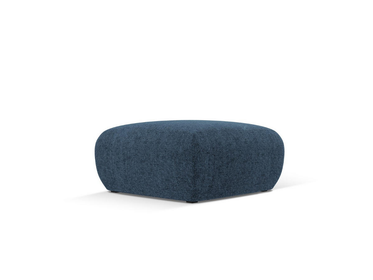 POUF Molino aus Chenille-Stoff königsblau - Blau, Textil (75/36/75cm) - Micadoni
