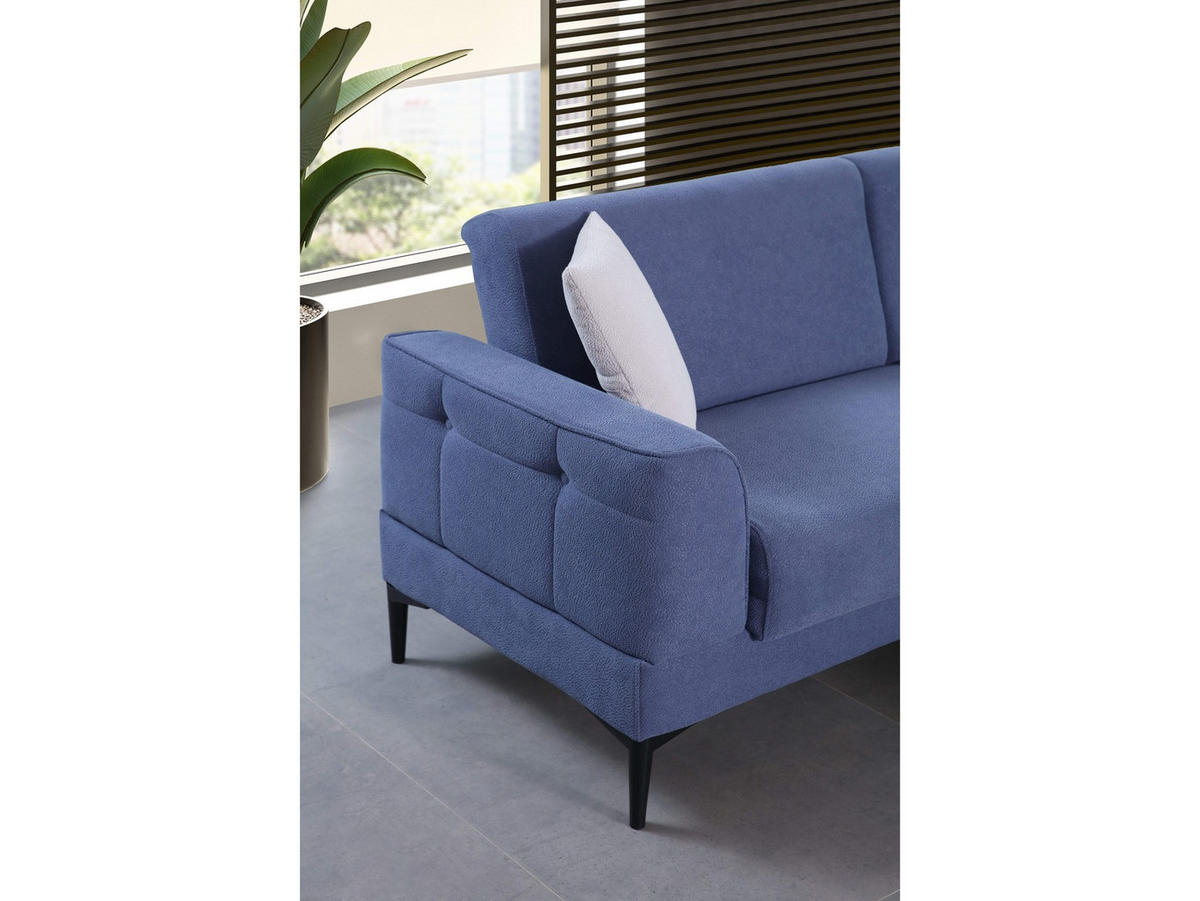 2-SITZER Sofa MAJA, Blau - Blau, Kunststoff/Textil (180/85/90cm) - Villa Möbel