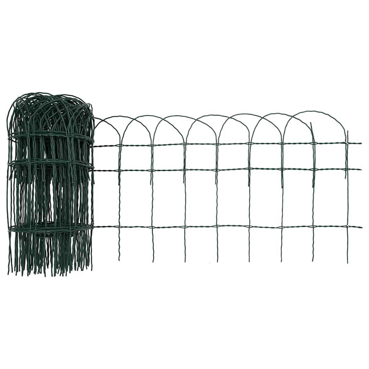 BEETZAUN Pulverbeschichtetes Eisen 10/0,4 M - Grün, Metall (1000/40cm) - vidaXL