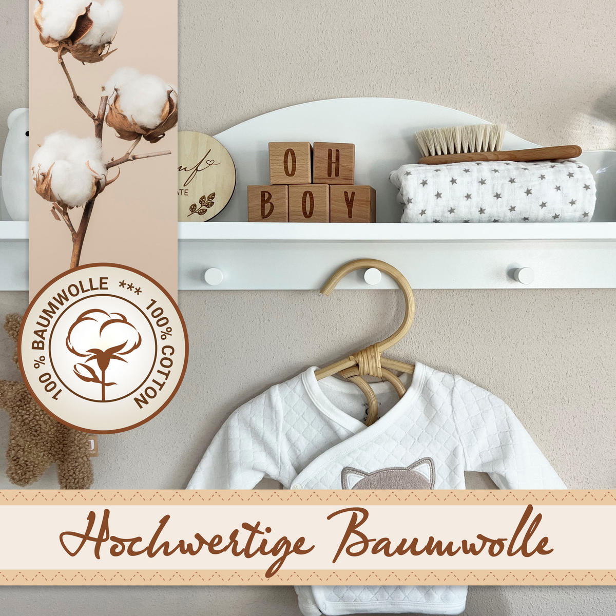 SPUCKTÜCHER, 10er-Set, 80x80 cm, 100% Baumwolle, Weiß - Weiß, Textil (80/80cm) - Zollner