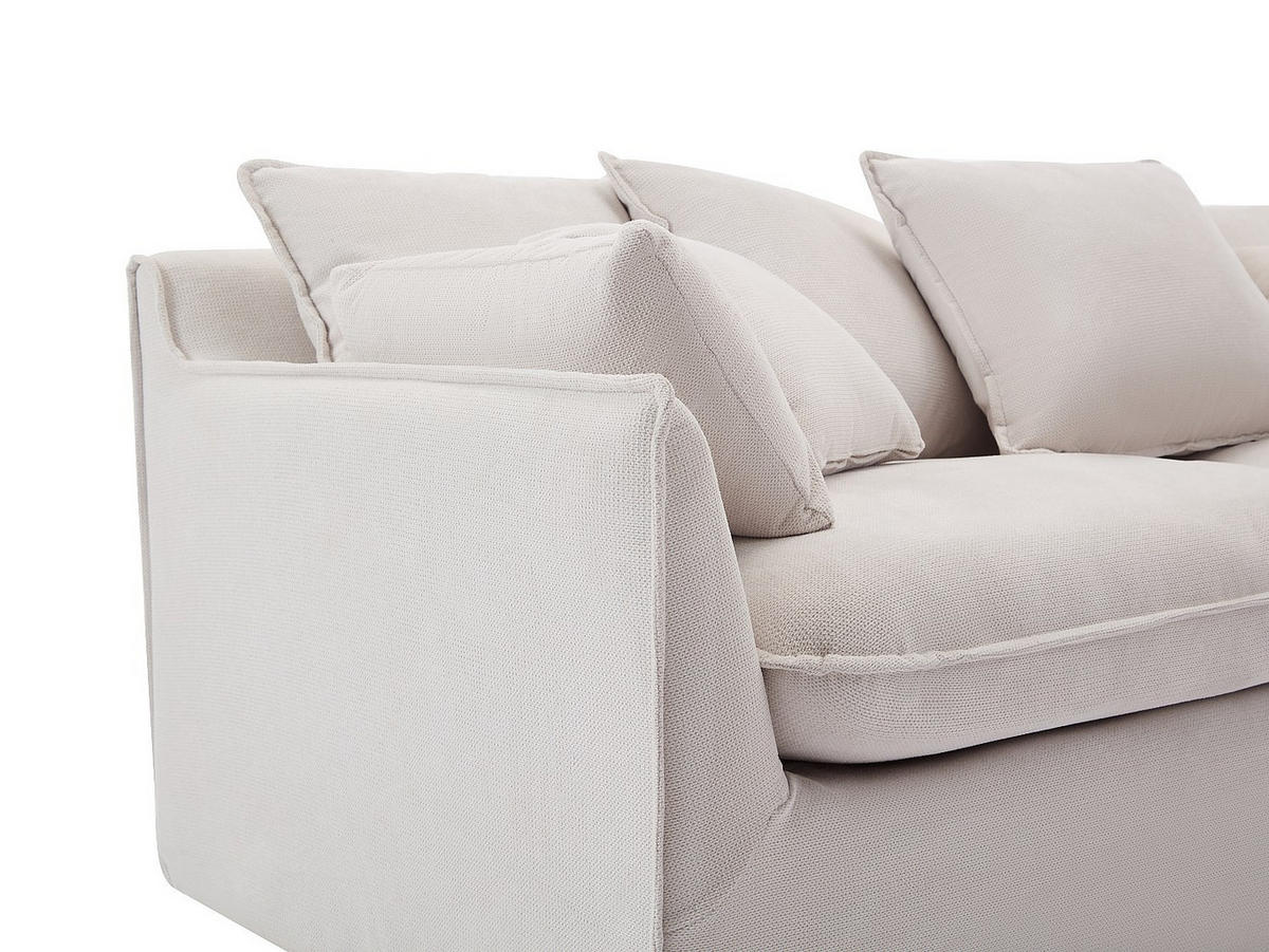 SOFA 3-Sitzer - Stoff - Beige - CABORNI - Beige, Textil (213/79/103cm) - Vente-Unique
