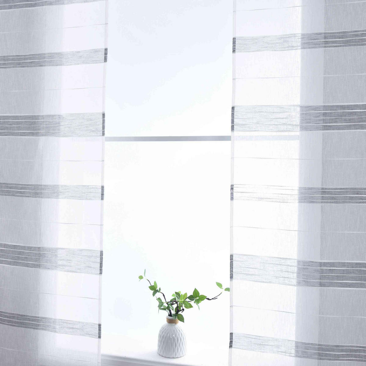 FLÄCHENVORHANG 2ER SET »Frankfurt« HxB 245x60 cm Grau - Grau, Textil (60/245cm) - Gardinenbox