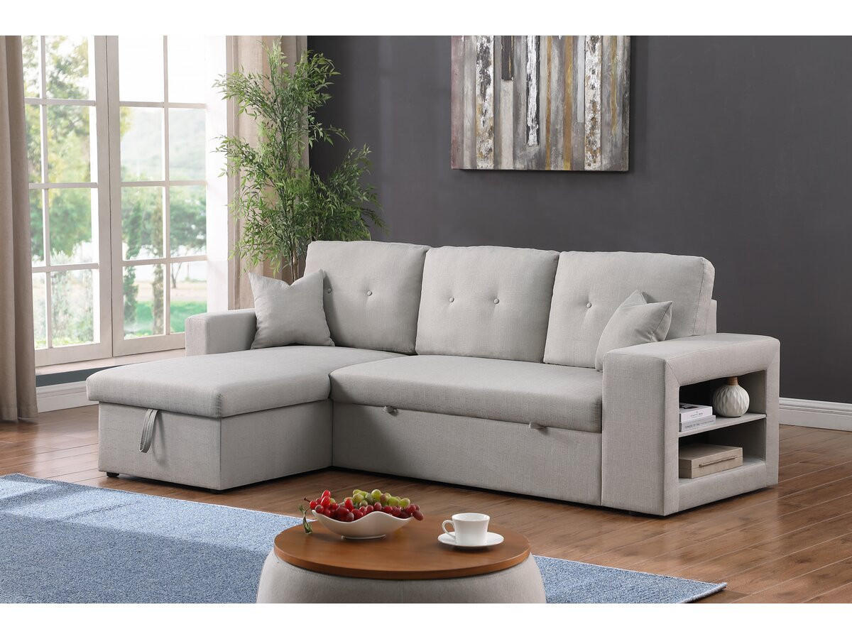 ECKSOFA axel Hellgrau - Hellgrau, Textil (146/233cm) - Habitat Garten