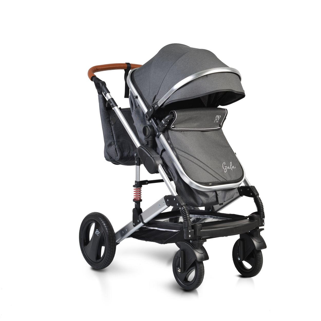 KINDERWAGEN Gala schwarz Tragetasche Sportsitz umbaubar Wickeltasche Sitz umkehrbar - Schwarz, Metall (95/70/110cm) - Moni