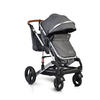 KINDERWAGEN Gala schwarz Tragetasche Sportsitz umbaubar Wickeltasche Sitz umkehrbar - Schwarz, Metall (95/70/110cm) - Moni