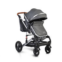 KINDERWAGEN Gala schwarz Tragetasche Sportsitz umbaubar Wickeltasche Sitz umkehrbar - Schwarz, Metall (95/70/110cm) - Moni