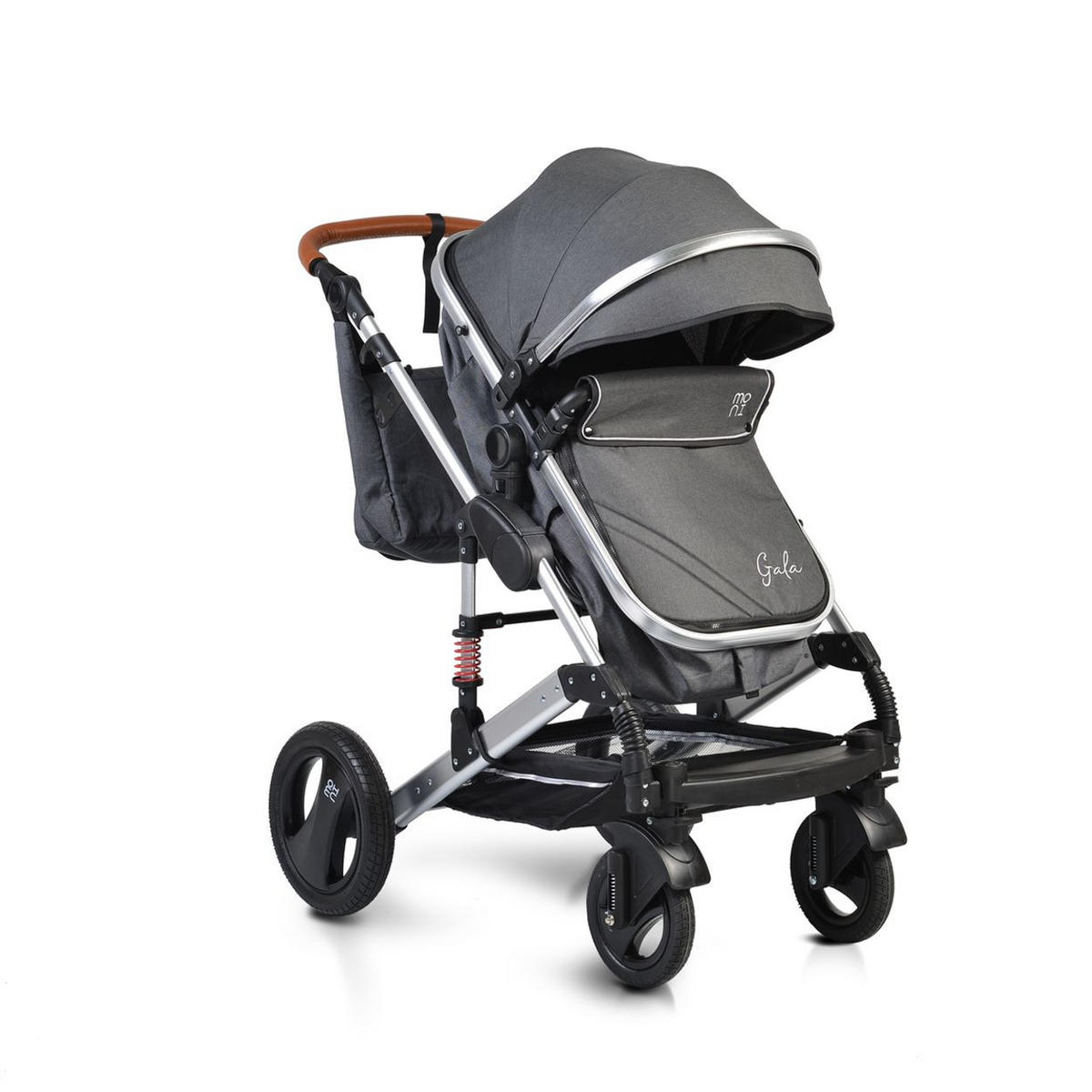 KINDERWAGEN Gala schwarz Tragetasche Sportsitz umbaubar Wickeltasche Sitz umkehrbar - Schwarz, Metall (95/70/110cm) - Moni
