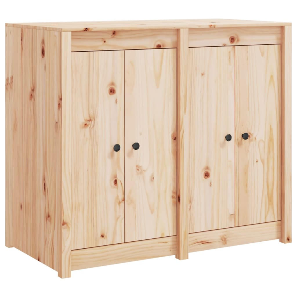 OUTDOOR-KÜCHENSCHRANK mit 4 Türen, 106/55/92 cm, aus Massives Kiefer, in Natur - Braun, Holz (55/92/106cm) - vidaXL