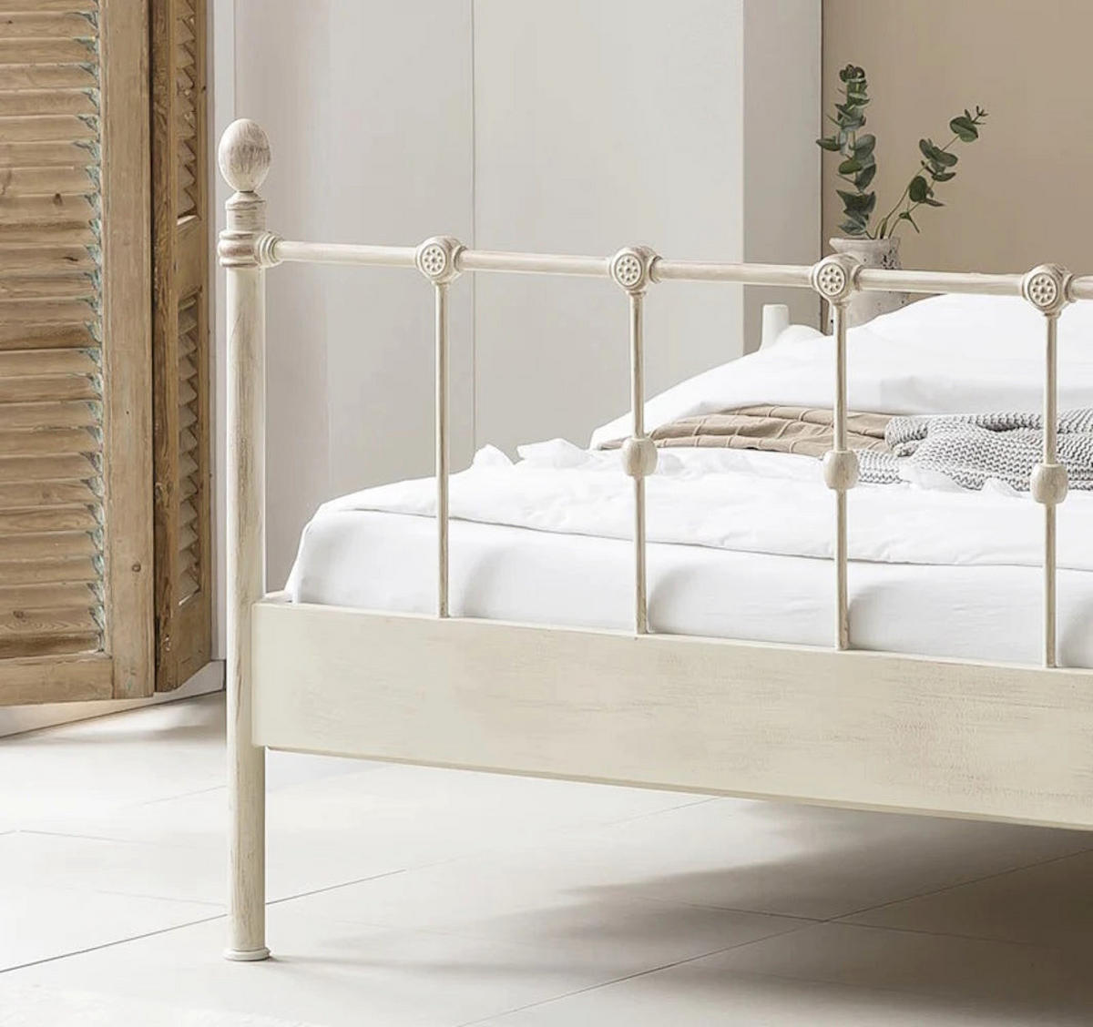 METALLBETT Francesca / 140 x 200 cm / sand-kupfer gewischt - Sandfarben, Metall (140/200cm) - BED BOX