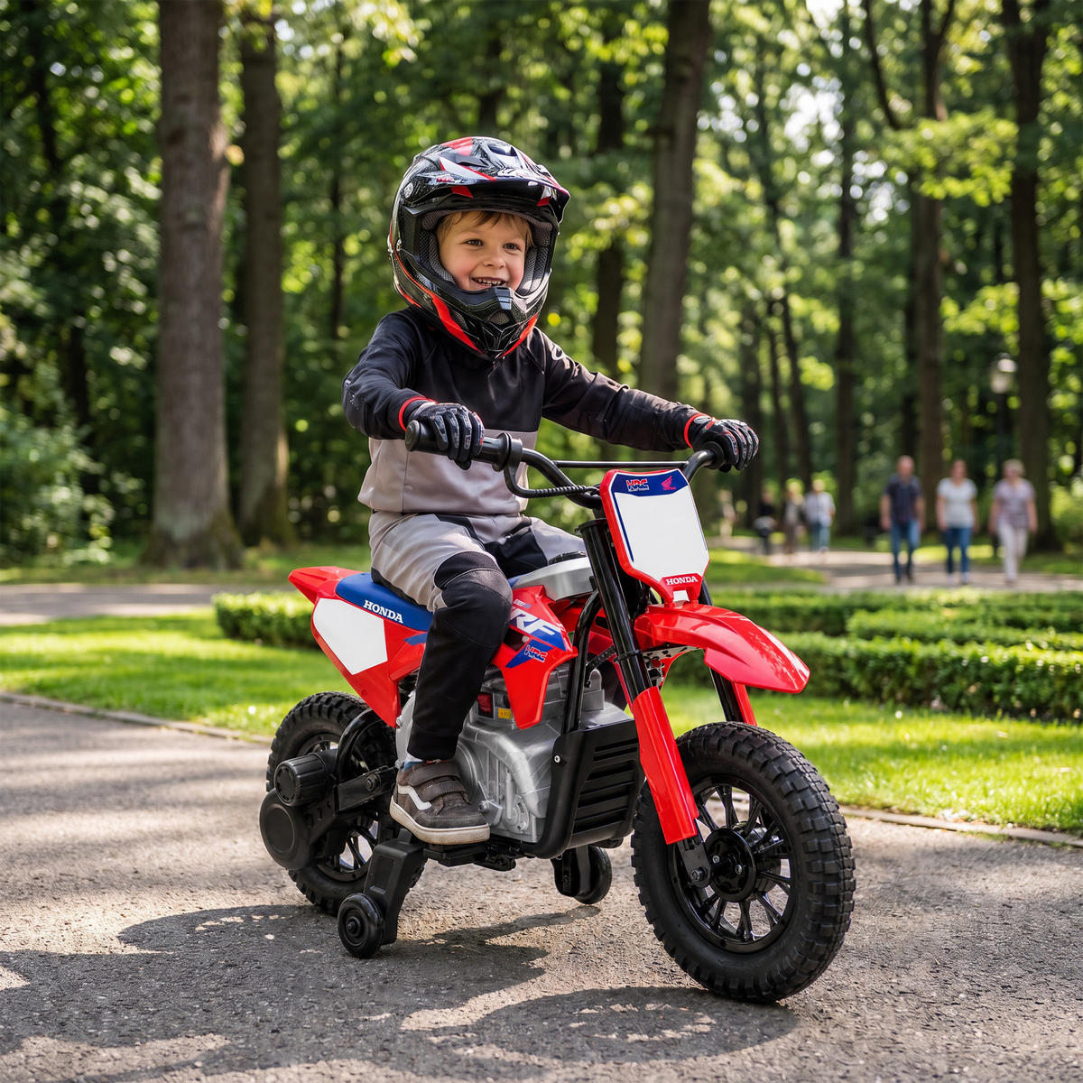 KINDER Motocross Stahl Kunststoff Rot - Rot, Metall (104/55/67cm) - AIYAPLAY