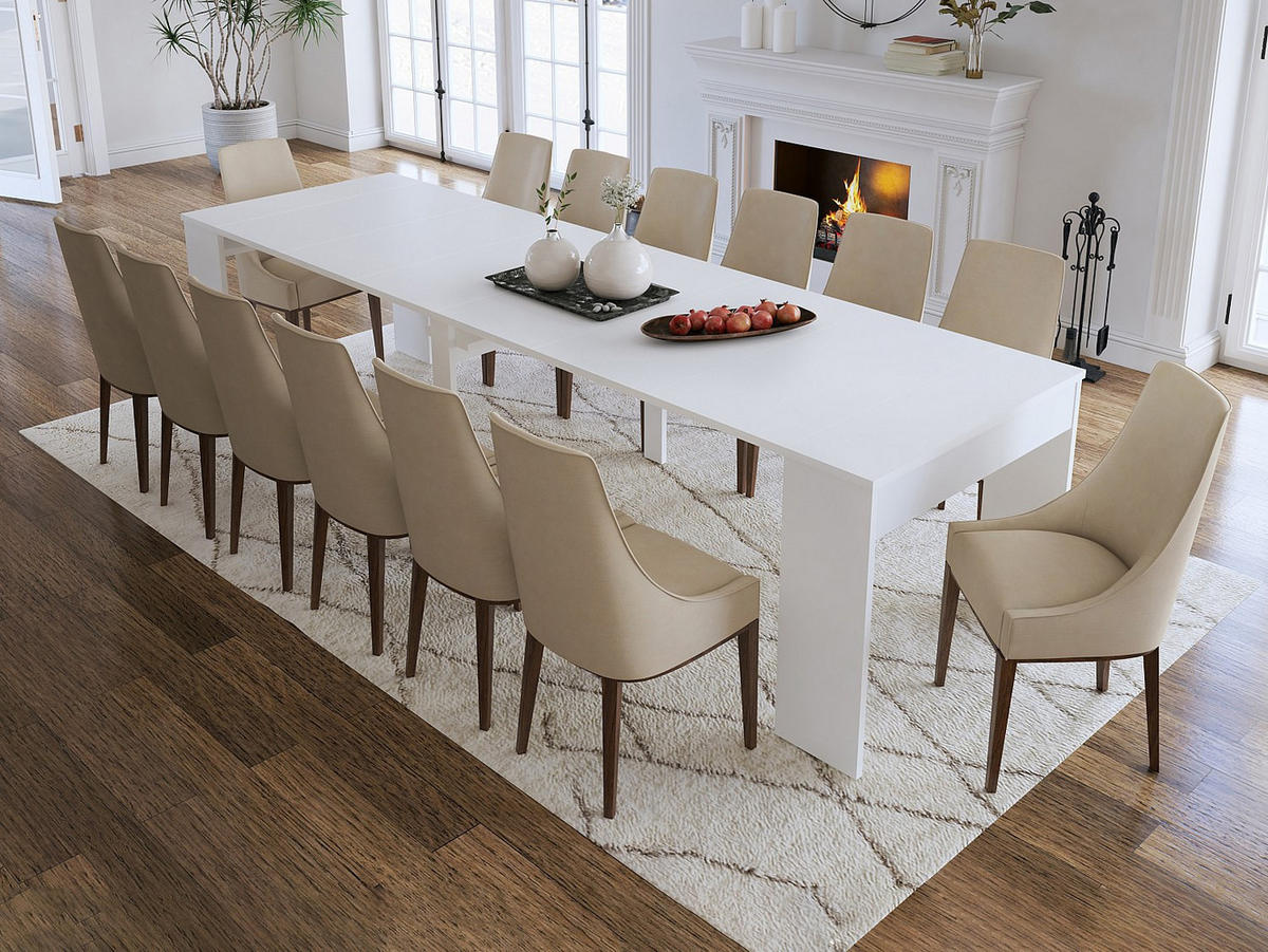 KONSOLENTISCH - Holz, Platte - Weiß - - Weiß, Holz (90/50/75cm) - Vente-Unique