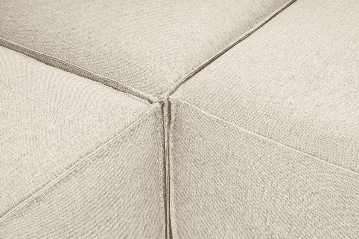 ECKSOFA beidseitig montierbar - Beige/Schwarz, Holz/Kunststoff (296/185cm) - myHomelando